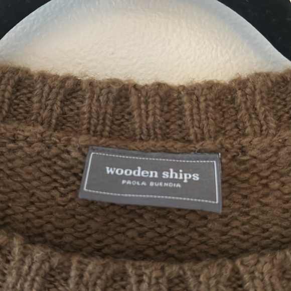 Wooden Ships Leopard Print Oversized Sweater 
Sz S/M Comfy Preppy Cozy Relaxed - Picture 6 of 8